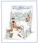 Mobile Preview: Edition Tausendschön „Frohe Weihnachten" Mops auf Schlitten, Doppelkarte 17x12cm