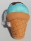 Preview: Hot Rize Toys - Candy Cuddles „Softeis“ Eisbecher mit Duft, türkis mit Schoko und Streusel: Plüsch Eis Größe: 25cm