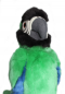 Preview: Papagei grün frontal