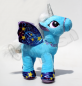 Preview: Dinotoys  „Unicorn“ blau: Pegasus Plüsch Einhorn, Größe: 28 cm