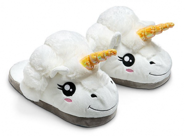 Kawaii „Unicorn“: 3D Einhorn Hausschuhe, Größe: onesize