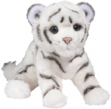 Cuddle Toys weißer Bengalischer Tiger „Silky“ stehend: Plüschtier Königstiger, Größe: 36cm
