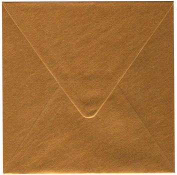 Briefhülle „gold“: Briefumschlag, Kuvert quadratisch: 14,5x14,5cm