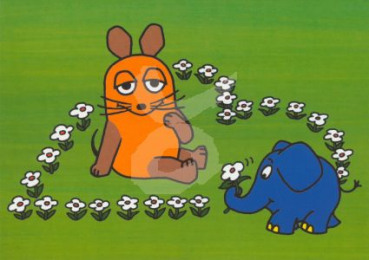 Schmitt-Menzel "Herz aus Blumen" Sendung mit der Maus, Größe: 10,5x15 cm