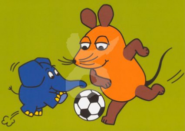 Schmitt-Menzel "Fußball spielen" Sendung mit der Maus, Größe: 10,5x15 cm