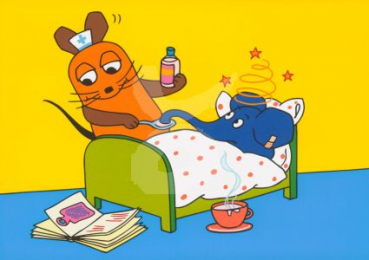 Schmitt-Menzel "Maus am Krankenbett" Sendung mit der Maus, Größe: 10,5x15 cm