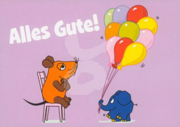 Schmitt-Menzel "Alles Gute" Sendung mit der Maus, Größe: 10,5x15 cm