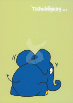 Schmitt-Menzel "Tschuldigung" Sendung mit der Maus, Größe: 10,5x15 cm