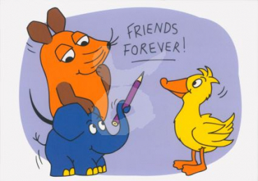 Schmitt-Menzel "Friends forever" Sendung mit der Maus, Größe: 10,5x15 cm