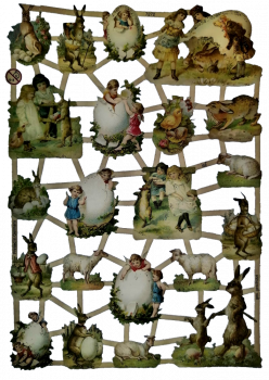"Ostern, Jugendtraum", 7272,  mit Glimmer, Glanzbilder, Größe: 16,5 x 23,5 cm