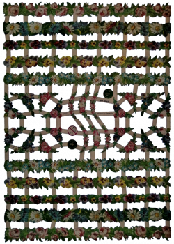 "Blumenborten", 7321, mit Glimmer, Glanzbilder, Größe: 16,5 x 23,5 cm