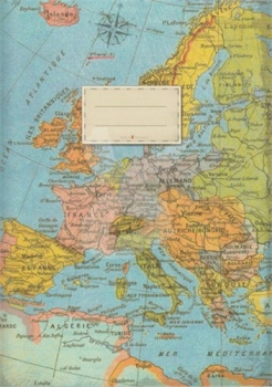 Notizheft „Nostalgie Europa-Karte“ A6 Größe 10,5x14,8cm