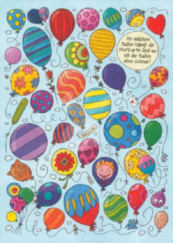 Charis Bartsch Nr. PK6255 "An welchem Ballon...?" Postkarte Größe: 10,5x15 cm