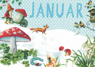 Carola Pabst "Januar" Monats-Postkarte, Größe: 10,5x15 cm