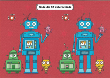 Charis Bartsch Nr. PV6496 "Roboter-Rätsel" Postkarte Größe: 10,5x15 cm