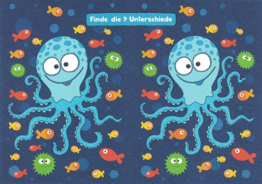 Charis Bartsch Nr. PV6493 "Tintenfisch-Rätsel" Postkarte Größe: 10,5x15 cm