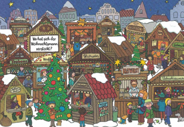 Charis Bartsch Nr. PK6019 "Wo hat sich der Weihnachtsmann...?" Postkarte Größe: 10,5x15 cm