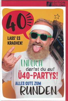 Doppelkarte 40. Geburtstag