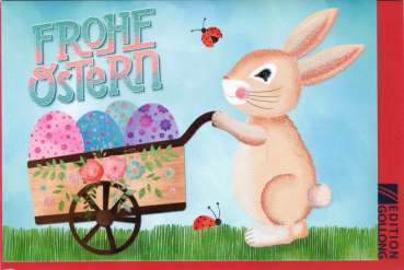 Frohe Ostern Sandra Brezina Doppelkarte