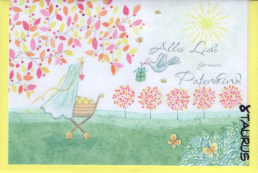 Birgitte Els-Schleuder „Alles Liebe für mein Patenkind“: Doppelkarte, Format: 17x12cm