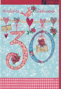 Carola Pabst „30. Geburtstag“: Doppelkarte 12x17,2cm