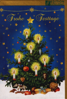 Carola Pabst „Frohe Festtage - Weihnachtsbaum“: Doppelkarte 12x17,2cm