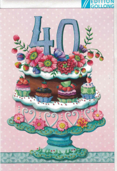 Nina Chen „40. Geburtstag“: Doppelkarte 12x17,2cm