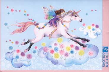Nina Chen „Einhorn mit Fee“: Doppelkarte 12x17,2cm