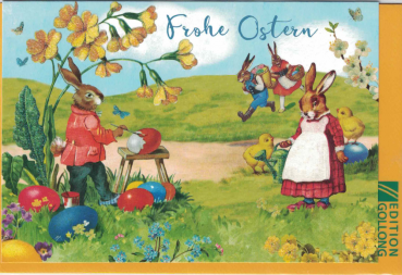 Frohe Ostern Carola Pabst Doppelkarte