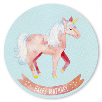 Edition Tausendschön "Happy Birthday" PK559 Postkarte rund ∅ 14cm