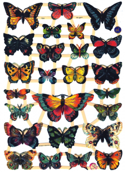 "Schmetterlinge", 7324, mit Glimmer, Glanzbilder, Größe: 16,5 x 23,5 cm