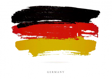 "GERMANY" Pinselstriche, Postkarte, Größe: 14,8x10,5 cm