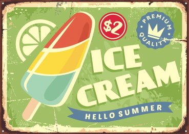 „Hello Summer - Ice Cream“ #2 Postkarte, Größe: 10,5x14,8cm