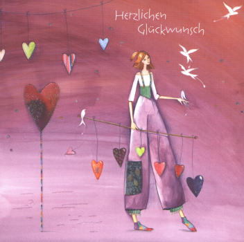 Kristiana Heinemann "Herzlichen Glückwunsch" Größe: 14x14 cm