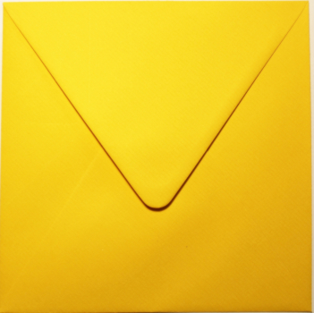 Edition Gollong Briefhülle „ockergelb“: Briefumschlag, Kuvert quadratisch: 14,5x14,5cm