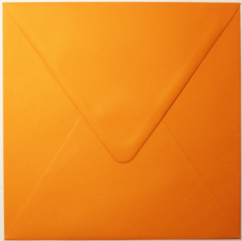 Edition Gollong Briefhülle „orange“: Briefumschlag, Kuvert quadratisch: 14,5x14,5cm