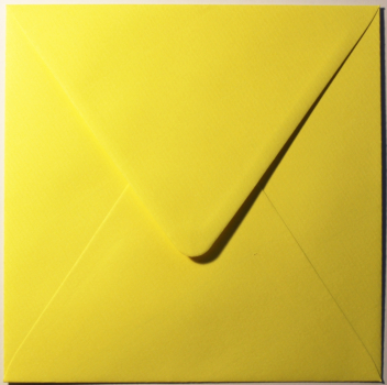 Edition Gollong Briefhülle „soleigelb“: Briefumschlag, Kuvert quadratisch: 14,5x14,5cm