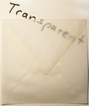 Edition Gollong Briefhülle „transparent“: Briefumschlag, Kuvert quadratisch: 14,5x14,5cm