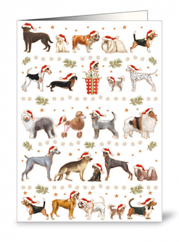 Quire „Merry Christmas“: Mini-Doppelkarte, Größe: 8,9x6,4cm