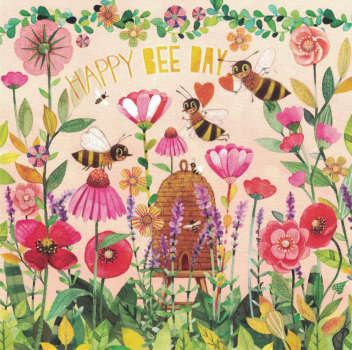 Mila Marquis  "Happy Bee Day", Bienen, Glitzer Größe: 14x14cm