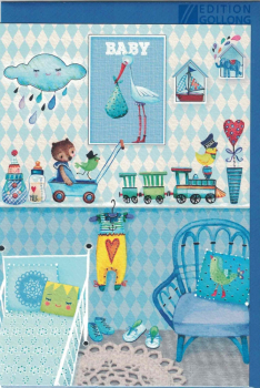 Mila Marquis „Baby Boy“: Doppelkarte 12x17,2cm