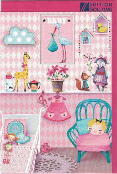 Mila Marquis „Baby Girl“: Doppelkarte 12x17,2cm