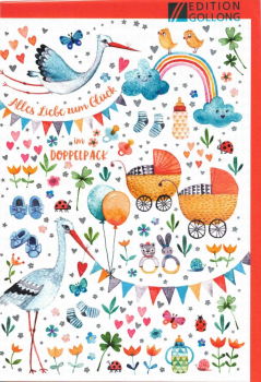 Mila Marquis „Alles Liebe zum Glück im Doppelpack“: Doppelkarte 12x17,2cm