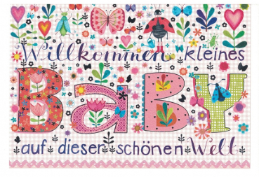 Mila Marquis „Willkommen Baby“: Doppelkarte 12x17,2cm