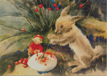 Mili Weber "Ostern steht vor der Tür" Postkarte, Größe: 10,5x15 cm