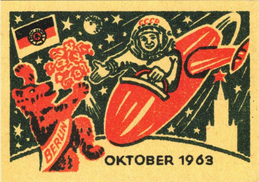 „Oktober 1963“ DDR-Astronauten-Besuch - Postkarte, Größe: 10,5x14,8cm