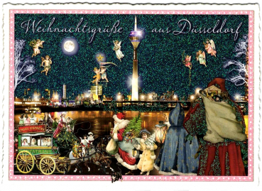 Edition Tausendschön "Weihnachtsgrüße aus Düsseldorf" PK103 Postkarte Größe: 10,5x15 cm