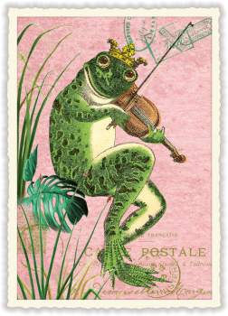 Edition Tausendschön "Frosch mit Geige", PK1067 Größe: 10,5x15 cm