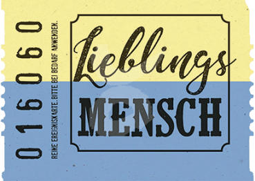 Ulrike Wolters: Wertmarke "Lieblings Mensch" Postkarte PK 6060