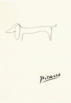 Pablo Picasso "Dackel" Postkarte, Größe: 10,5x15cm